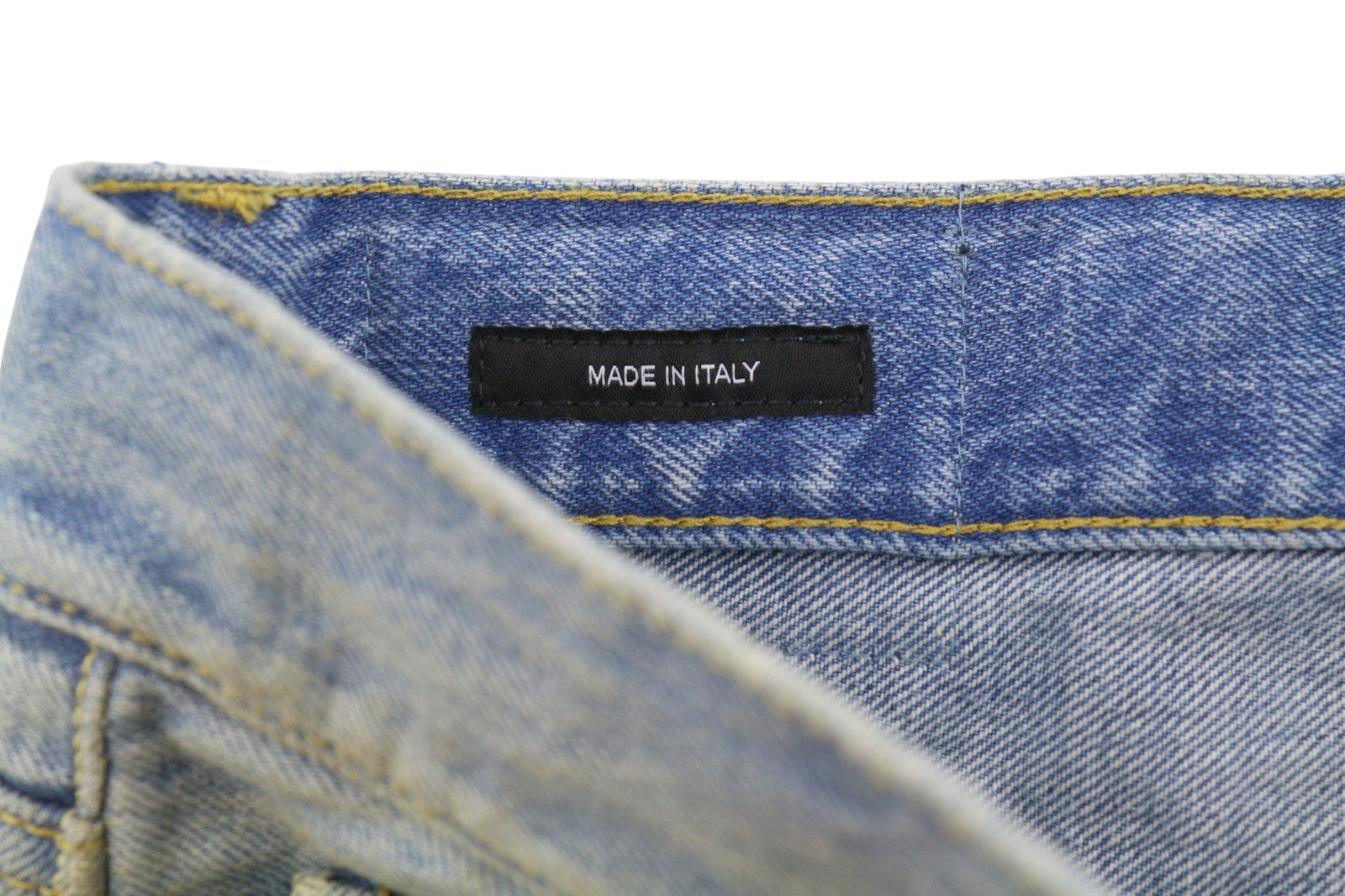 R13 X-BF Women Shorts 23 Bass Blue Whiskers Faded Aged Look Distress SS26