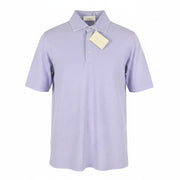 FILIPPO DE LAURENTIIS Men Polos IT48 S Purple Cotton Short Sleeved