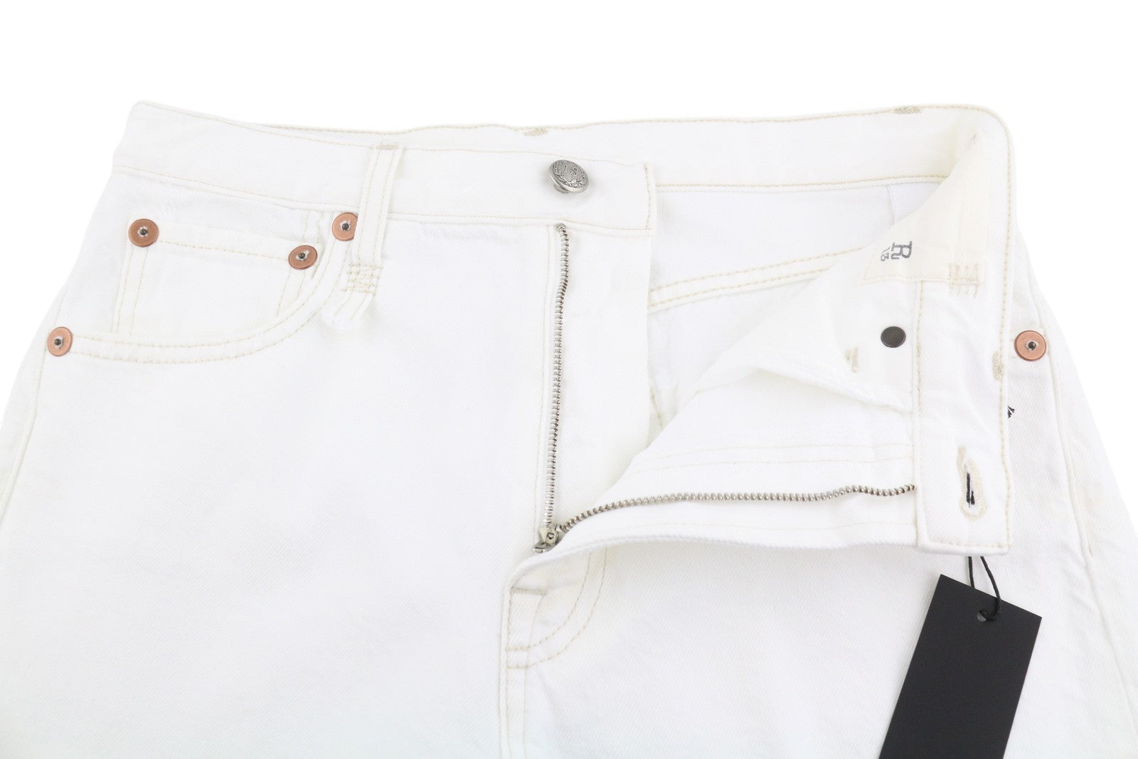 R13 Charlotte Women Jeans 26 Aerin White Flared Fit Zip Fly SS26