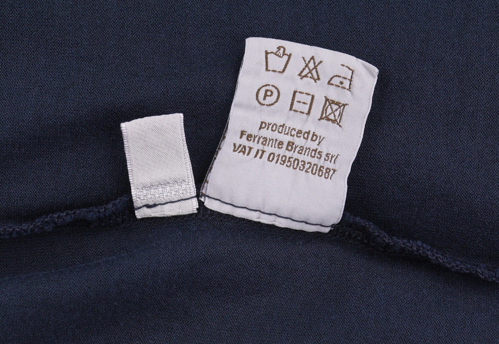 FILIPPO DE LAURENTIIS Men Shirt IT48 S Dark Blue Cotton Tricot Cutaway Collar