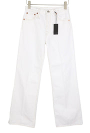 R13 Charlotte Women Jeans 26 Aerin White Flared Fit Zipper SS26