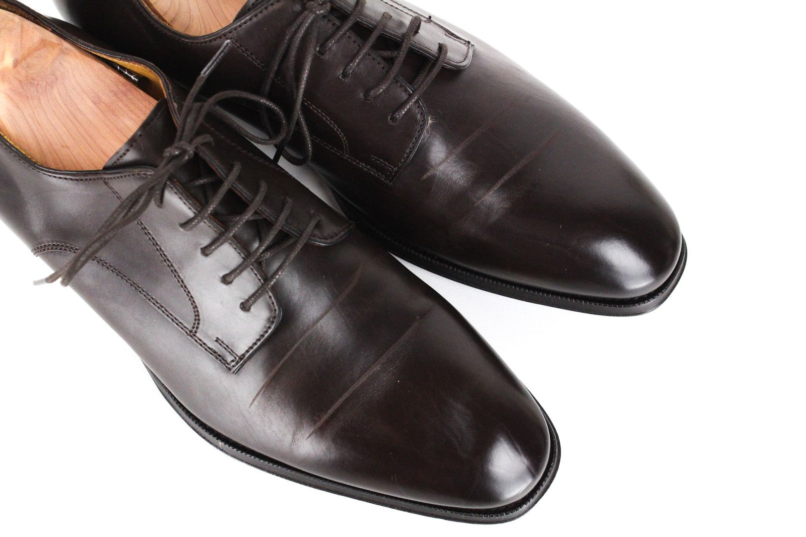 SUITSUPPLY Men Casual Shoes EU41 Brown Leather Laced Low-Top Classic Formal