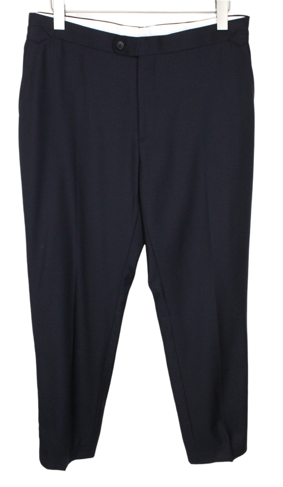 SUITSUPPLY Havana Peak Jetted Men Suit UK42L Blue Wool Super 110 Slim 3 Piece