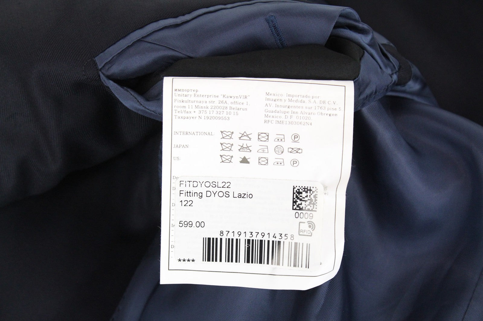 SUITSUPPLY Lazio Blueline Men Suit UK52L Classic Pure Wool Blue Navy 2 Piece