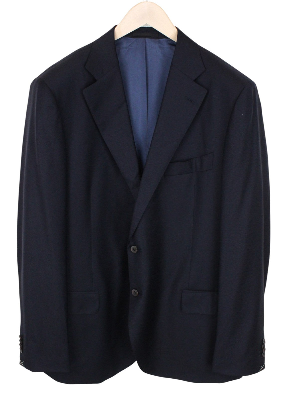 SUITSUPPLY Lazio Blueline Men Suit UK52L Classic Pure Wool Blue Navy 2 Piece