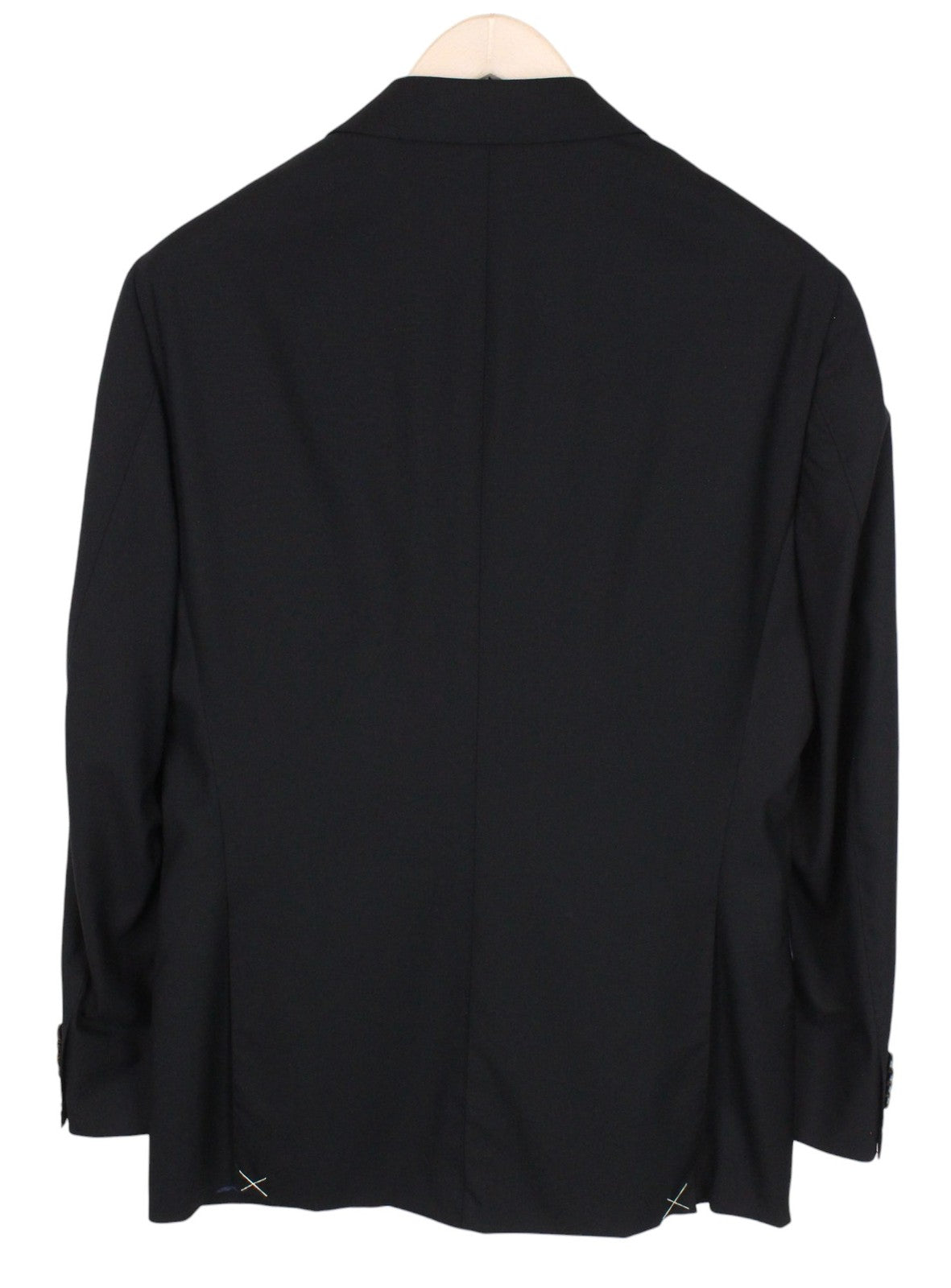 SUITSUPPLY La Spalla Men Suit UK38R Single-Breasted Lined Wool Black 2 Piece