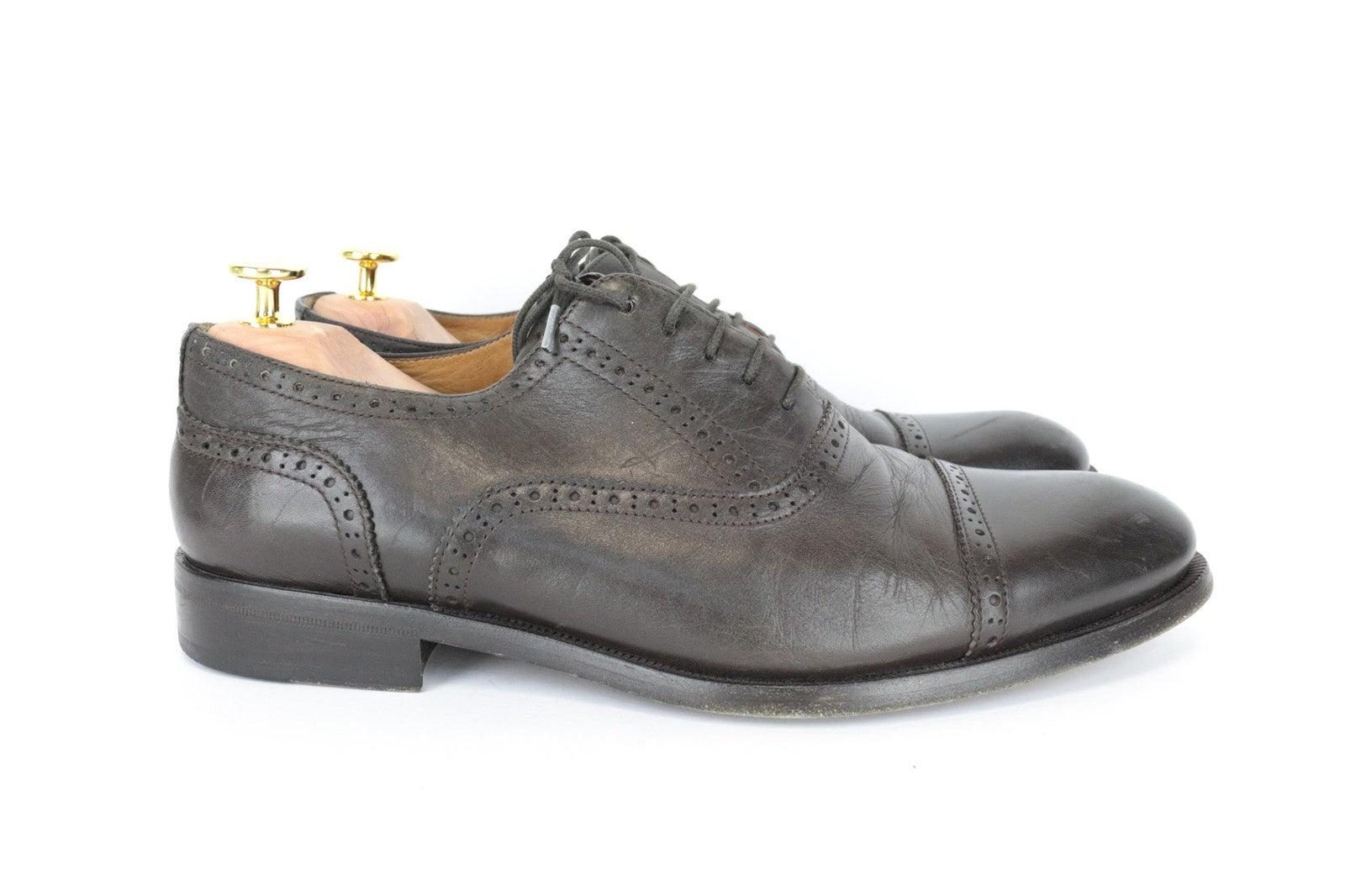 SUITSUPPLY Men Casual Shoes EU43 Brown Dark Brown Classic Formal Laced