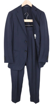 SUITSUPPLY Havana Patch Men Suit UK36R Slim Unlined Wool Stretch Blue 2 Piece