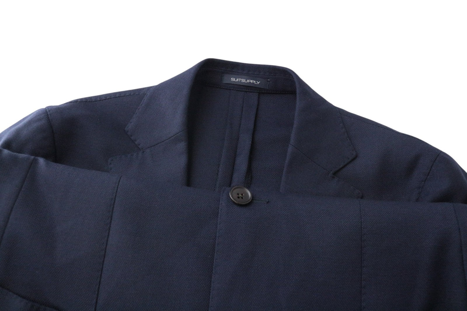 SUITSUPPLY Havana Patch Men Suit UK36R Slim Unlined Wool Stretch Blue 2 Piece
