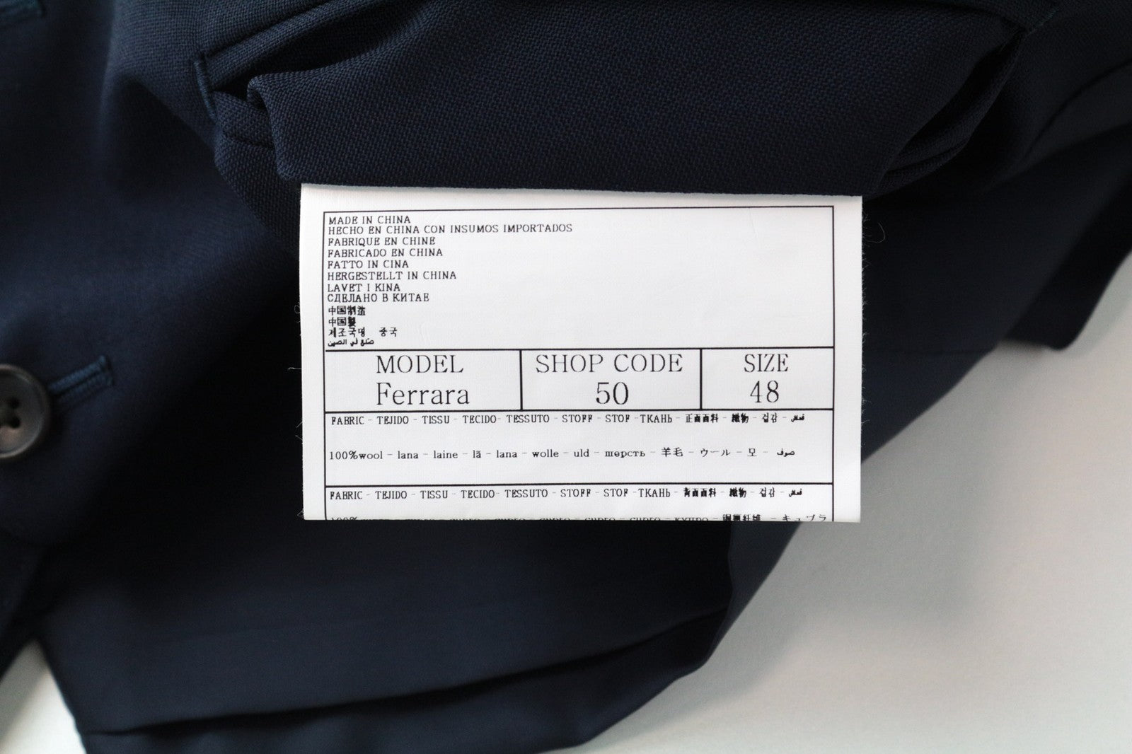 SUITSUPPLY La Spalla Men Suit UK38R Single-Breasted Blue Pure Wool 3 Piece
