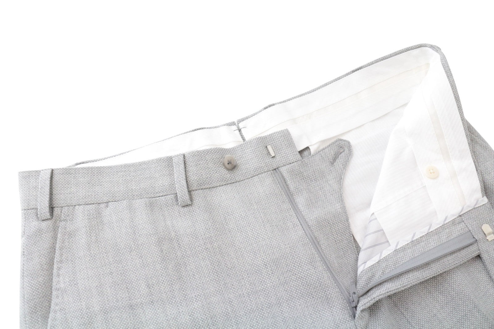 SUITSUPPLY La Spalla Men Suit UK40L Pure Wool Grey Single-Breasted 2 Piece