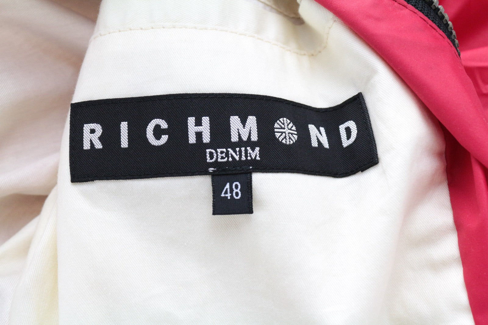 RICHMOND Men Jacket 48 Red Multi Pocket Lightweight Long Sleeved