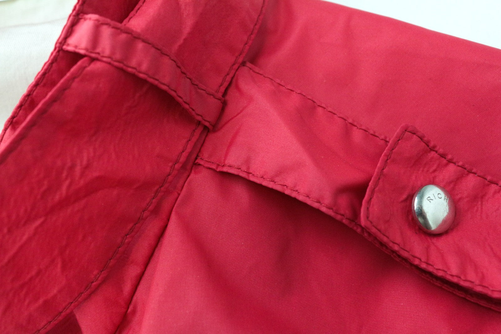 RICHMOND Men Jacket 48 Red Multi Pocket Lightweight Long Sleeved
