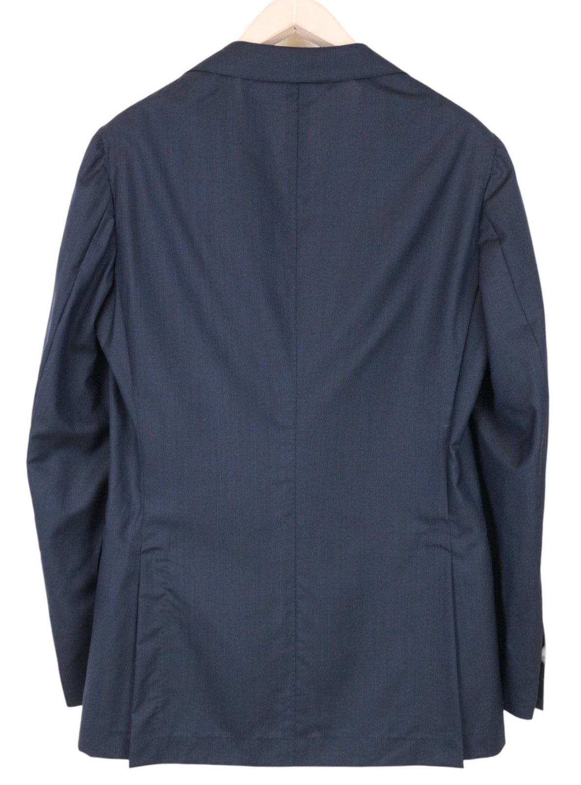SUITSUPPLY Havana Unconstructed Men Suit UK38L Blue Slim 2Pc Melange Wool Silk