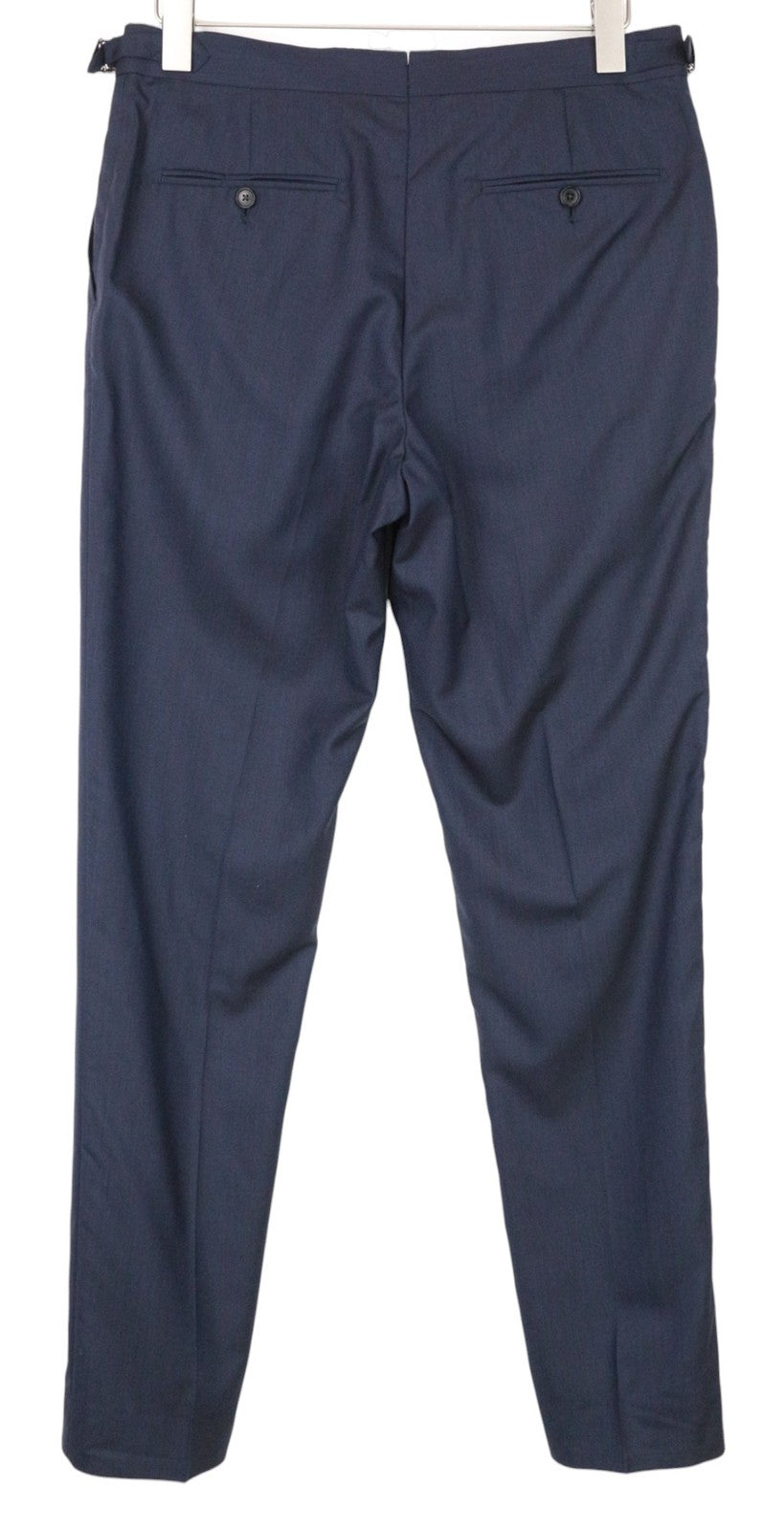 SUITSUPPLY Havana Unconstructed Men Suit UK38L Blue Slim 2Pc Melange Wool Silk
