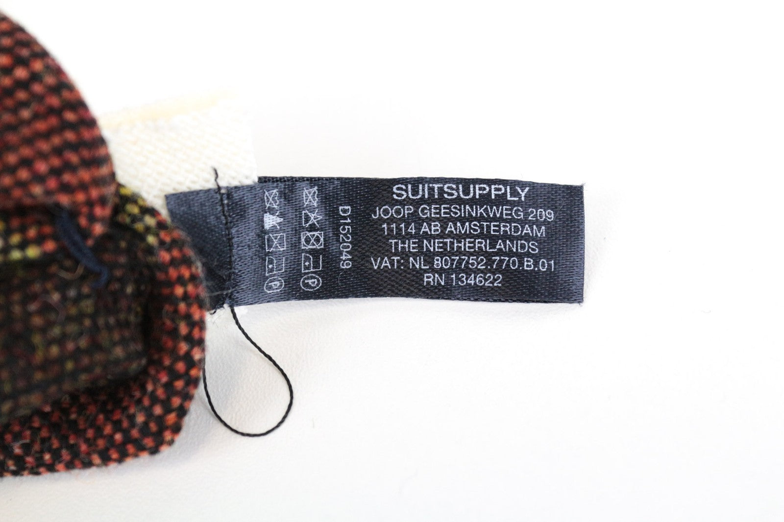 SUITSUPPLY Men Tie ~150 x 8 cm Brown Striped Melange Wool Formal Pointed-End