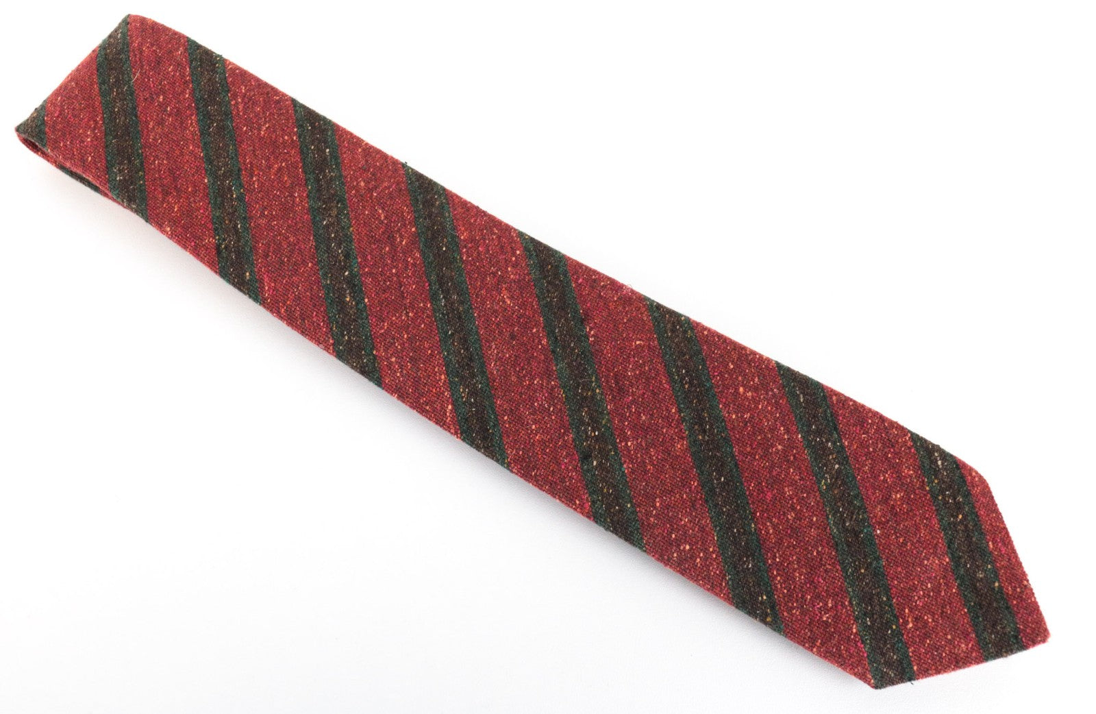SUITSUPPLY Men Tie ~150 x 8 cm Red Striped Melange Silk Wool Cotton Blended