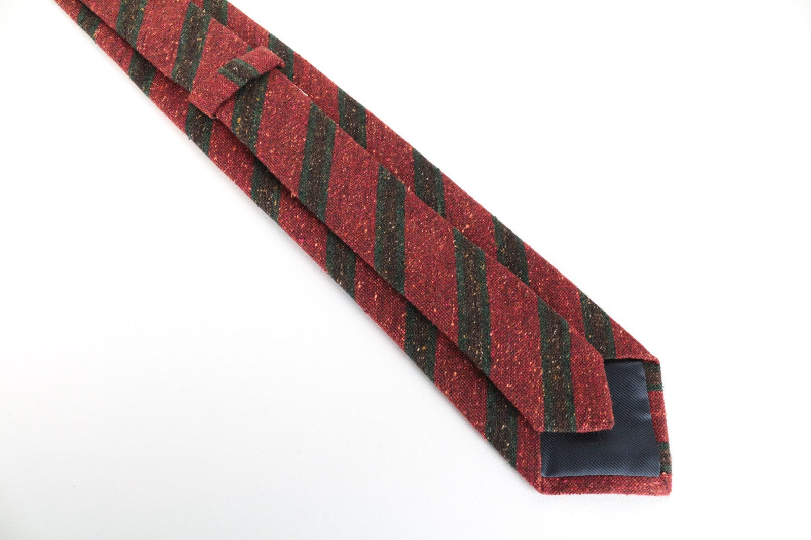 SUITSUPPLY Men Tie ~150 x 8 cm Red Striped Melange Silk Wool Cotton Blended