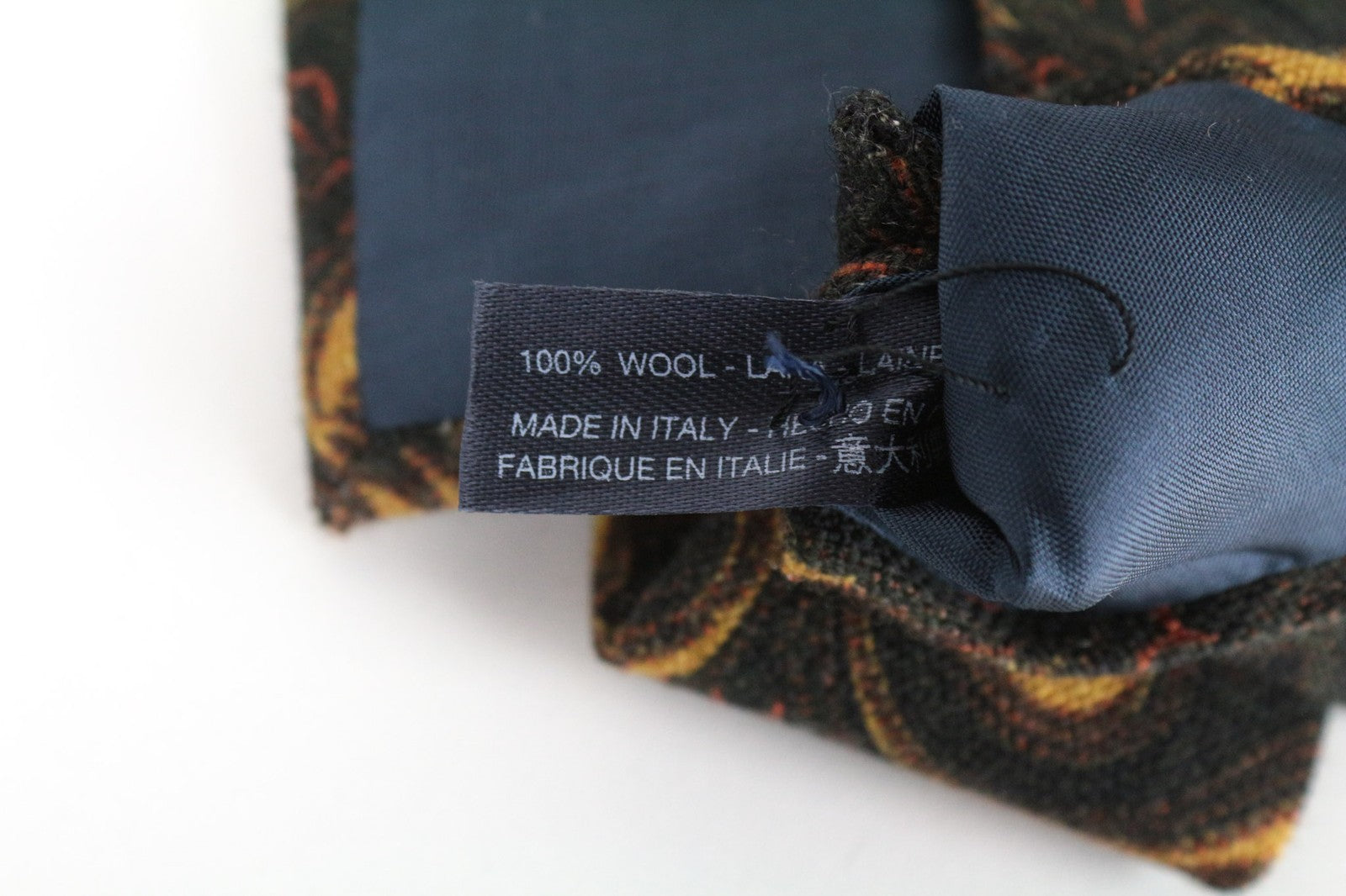 SUITSUPPLY Men Tie ~150 x 8 cm Green Graphic Wool Melange Formal Pointed-End