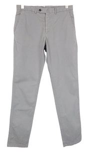 SUITSUPPLY Porto Novo Men Trousers UK30R Cotton Stretch Grey Pleated Front Chino