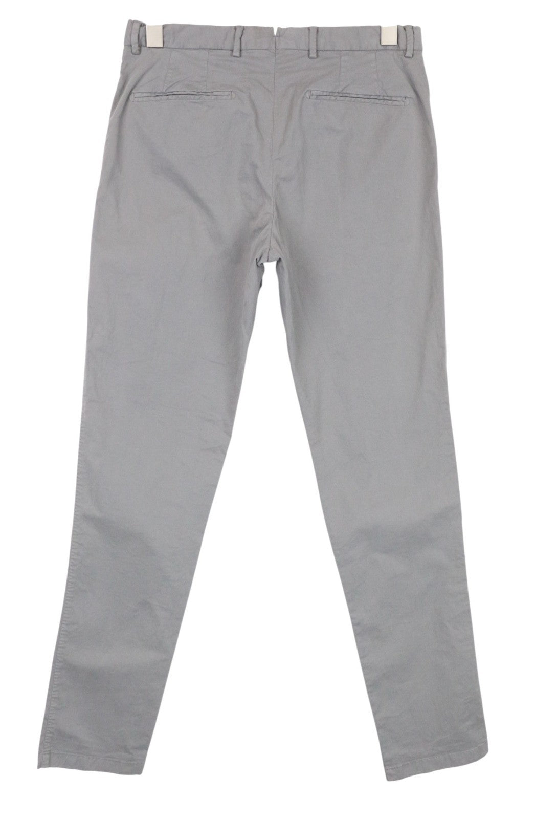 SUITSUPPLY Porto Novo Men Trousers UK30R Cotton Stretch Grey Pleated Front Chino