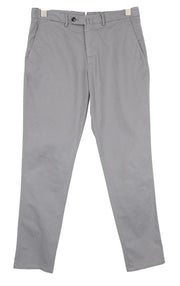 SUITSUPPLY Porto Novo Men Trousers UK30R Cotton Stretch Grey Pleated Chino