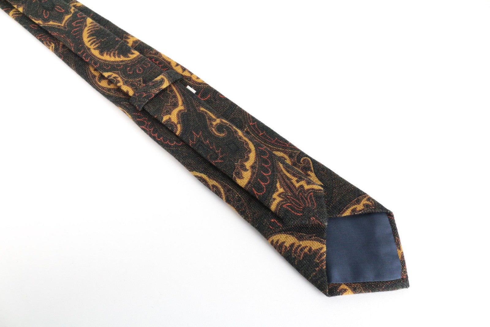 SUITSUPPLY Men Tie ~150 x 8 cm Brown Pure Wool Patterned Pointed-End Classic
