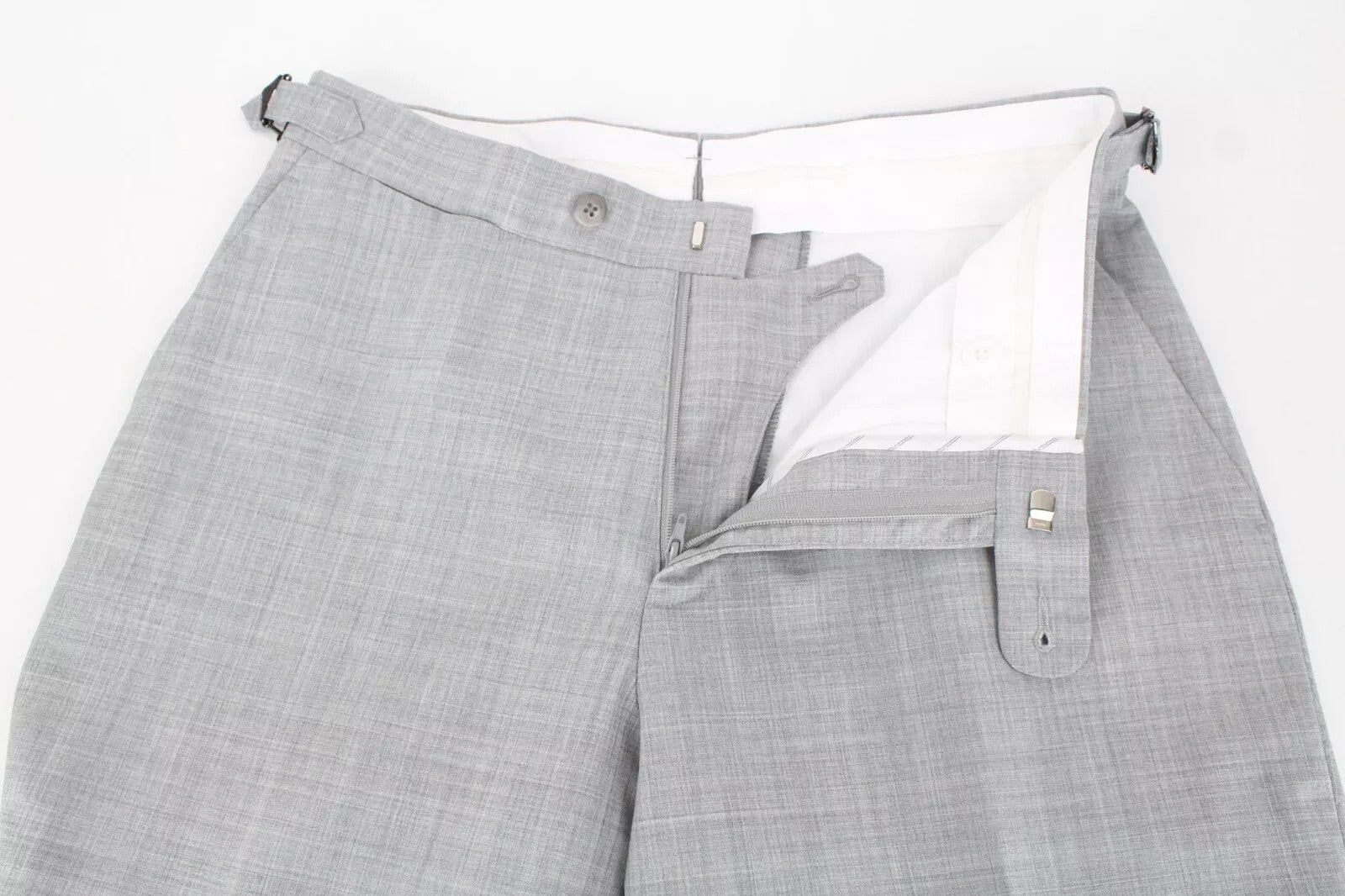 SUITSUPPLY Havana Patch Men Suit UK38R Grey Pure Wool Super 120's Slim 2 Piece