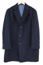 SUITSUPPLY Vicenza Men Coat UK48R Navy Pure Wool Single-Breasted Notch Lapel