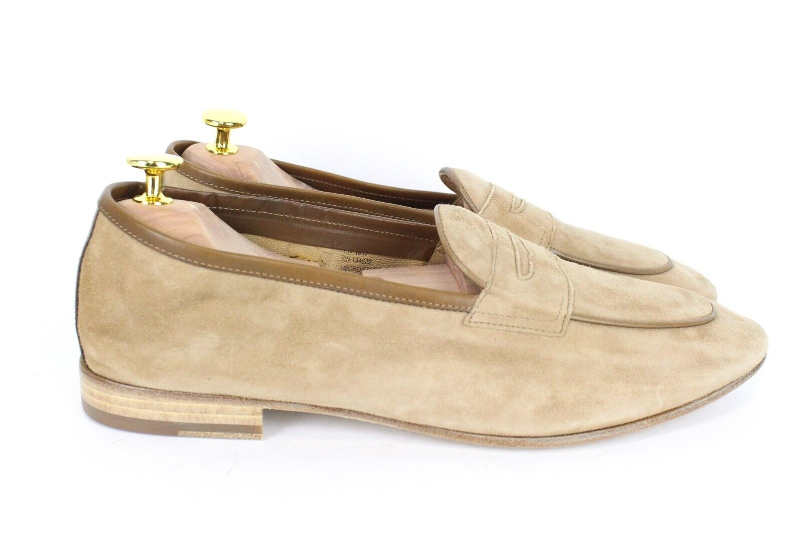 SUITSUPPLY Men Casual Shoes EU43 Brown Leather Suede Slip On Classic Loafers