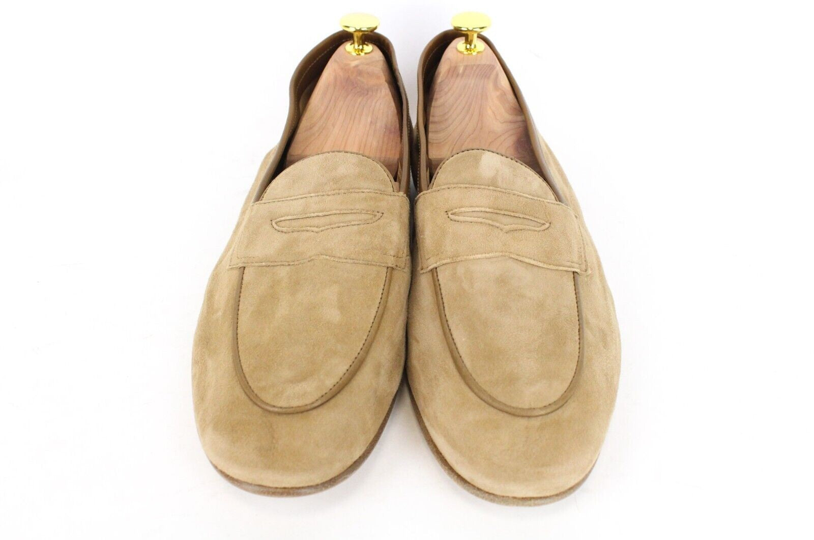 SUITSUPPLY Men Casual Shoes EU43 Brown Leather Suede Slip On Classic Loafers
