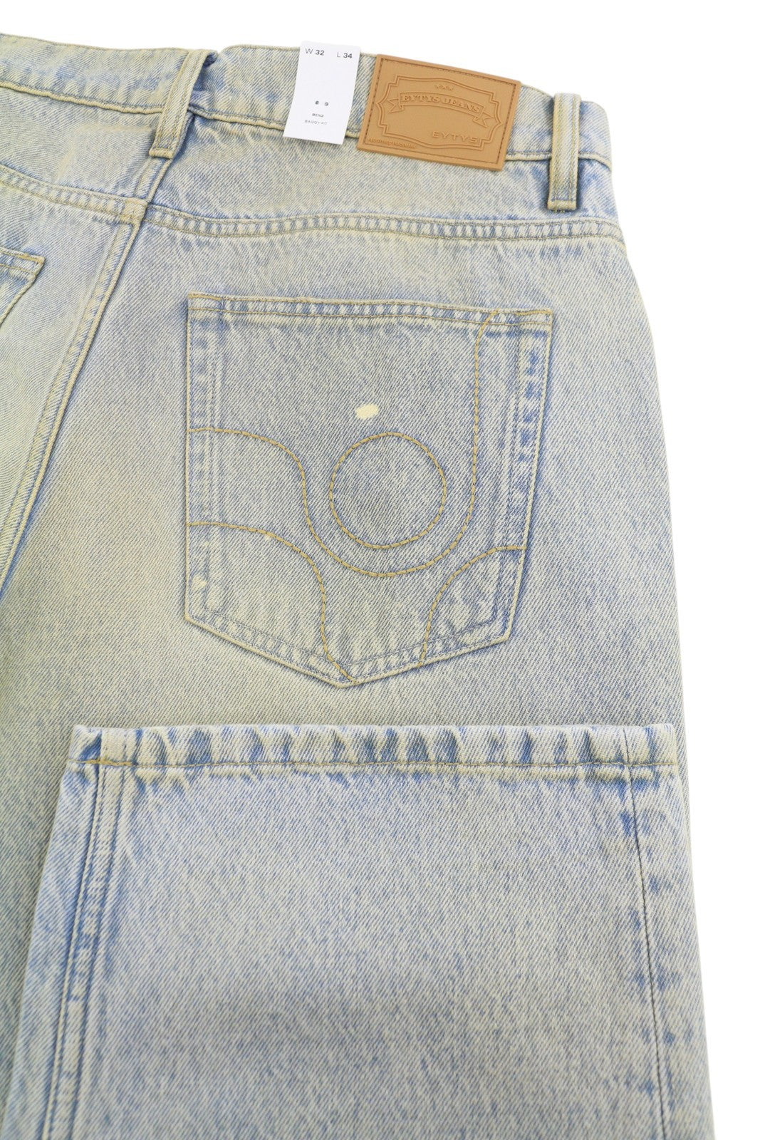 EYTYS Benz Bronze Baggy Fit Men Jeans W32/L34 Blue Aged Look Unisex RRP370