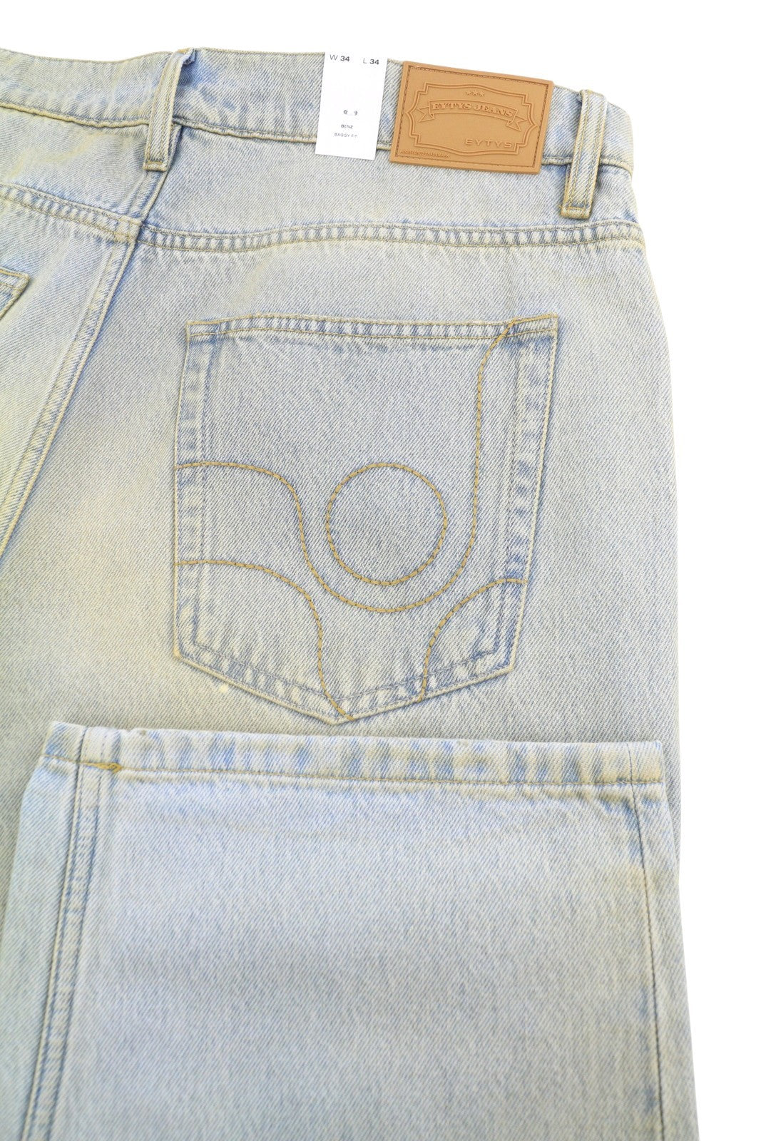 EYTYS Benz Bronze Baggy Fit Men Jeans W34/L34 Blue Aged Look Unisex RRP370