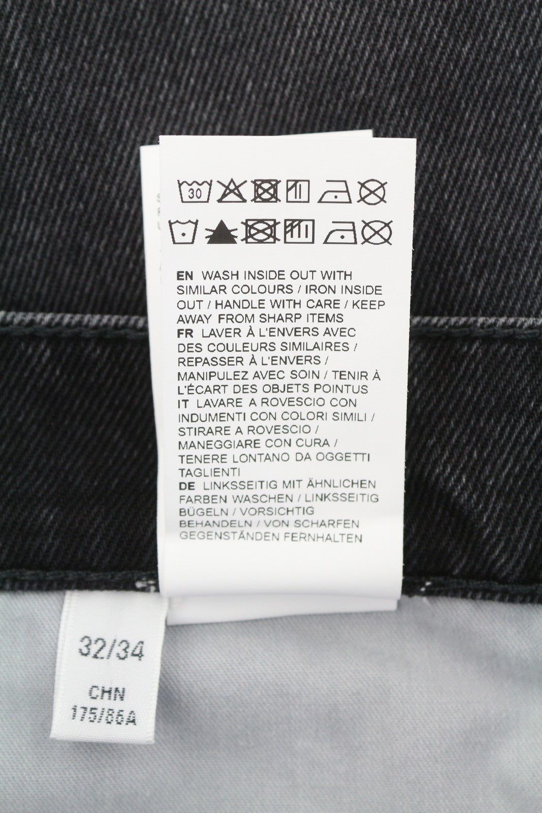 EYTYS Echo Sulphur Ultra Baggy Fit Men Jeans W32/L34 Black Unisex RRP370