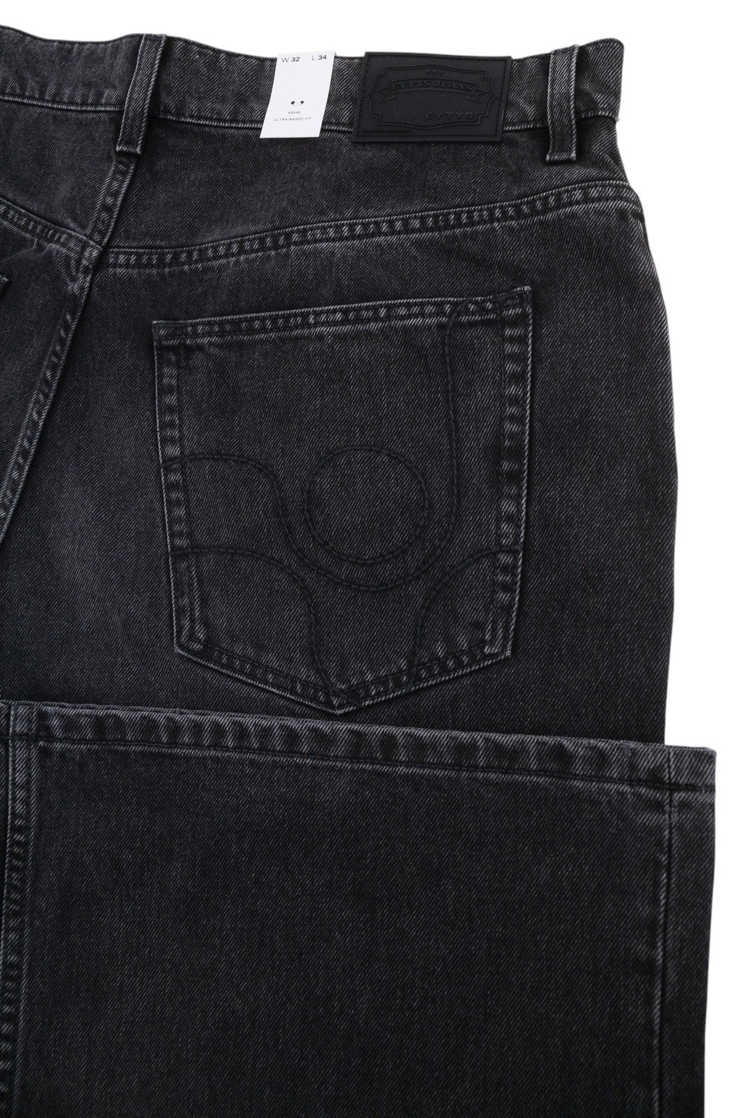 EYTYS Echo Sulphur Ultra Baggy Fit Men Jeans W32/L34 Black Unisex RRP370