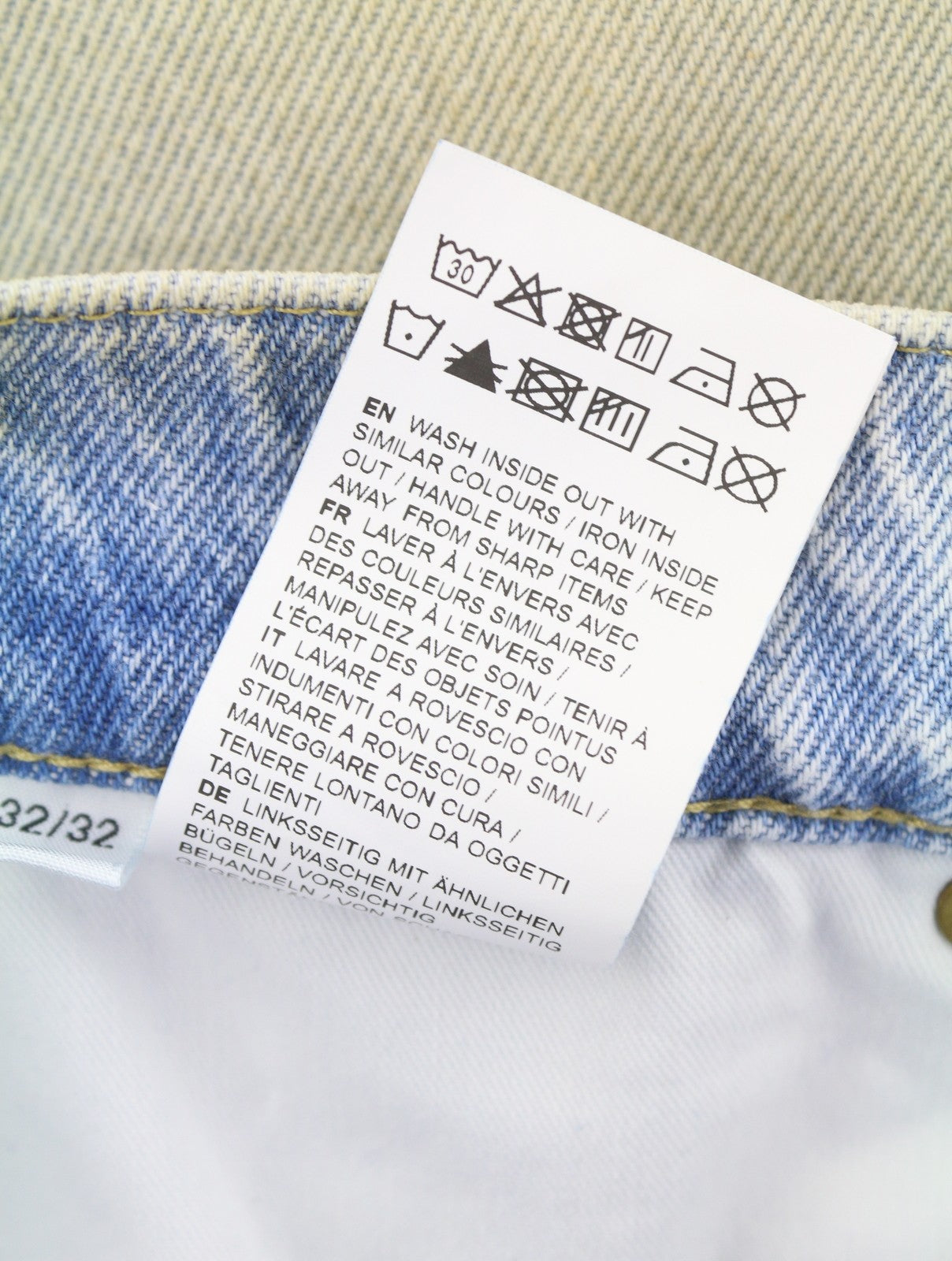 EYTYS Echo Bronze Unltra Baggy Fit Men Jeans W32/L32 Blue Aged Unisex RRP370