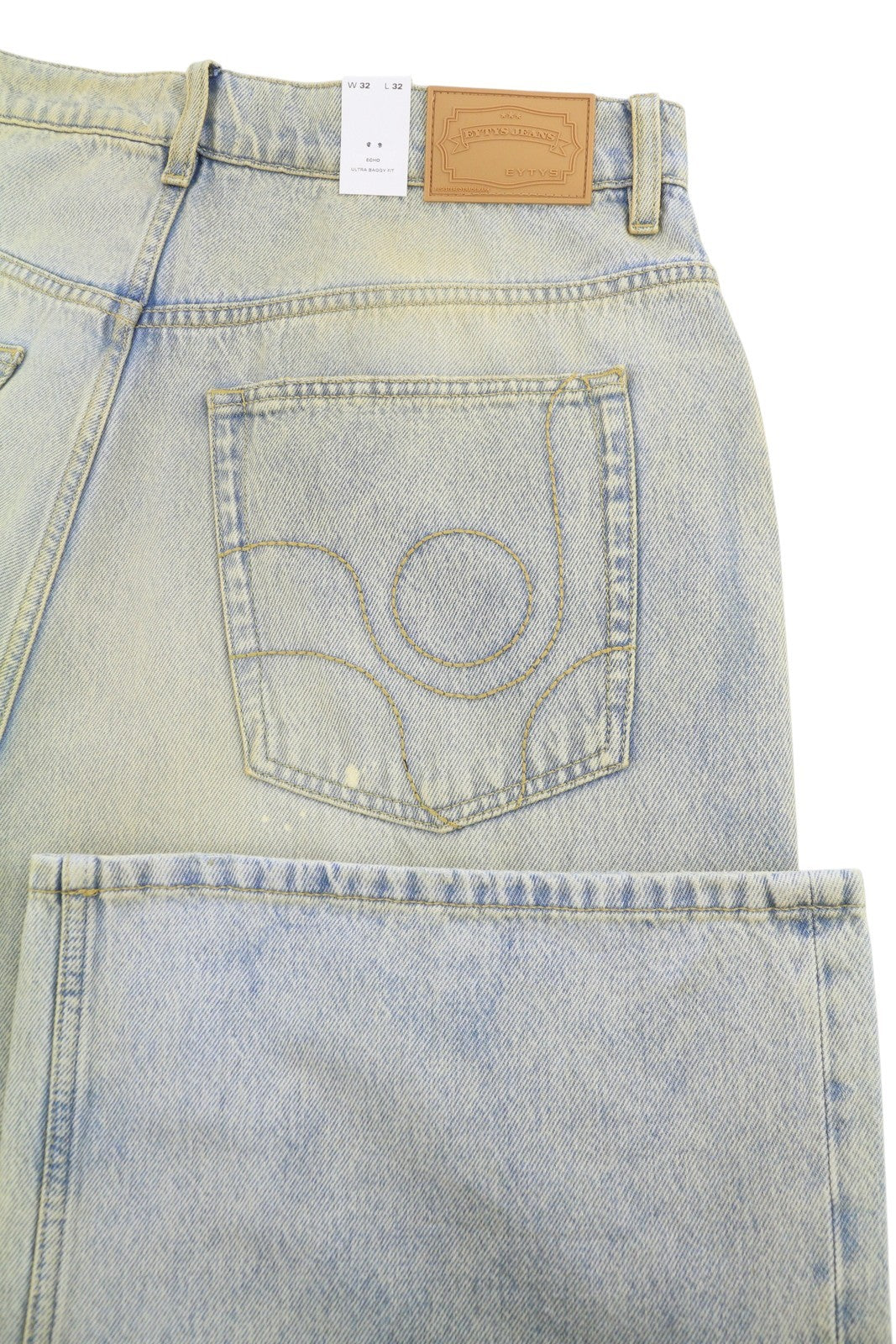 EYTYS Echo Bronze Unltra Baggy Fit Men Jeans W32/L32 Blue Aged Unisex RRP370