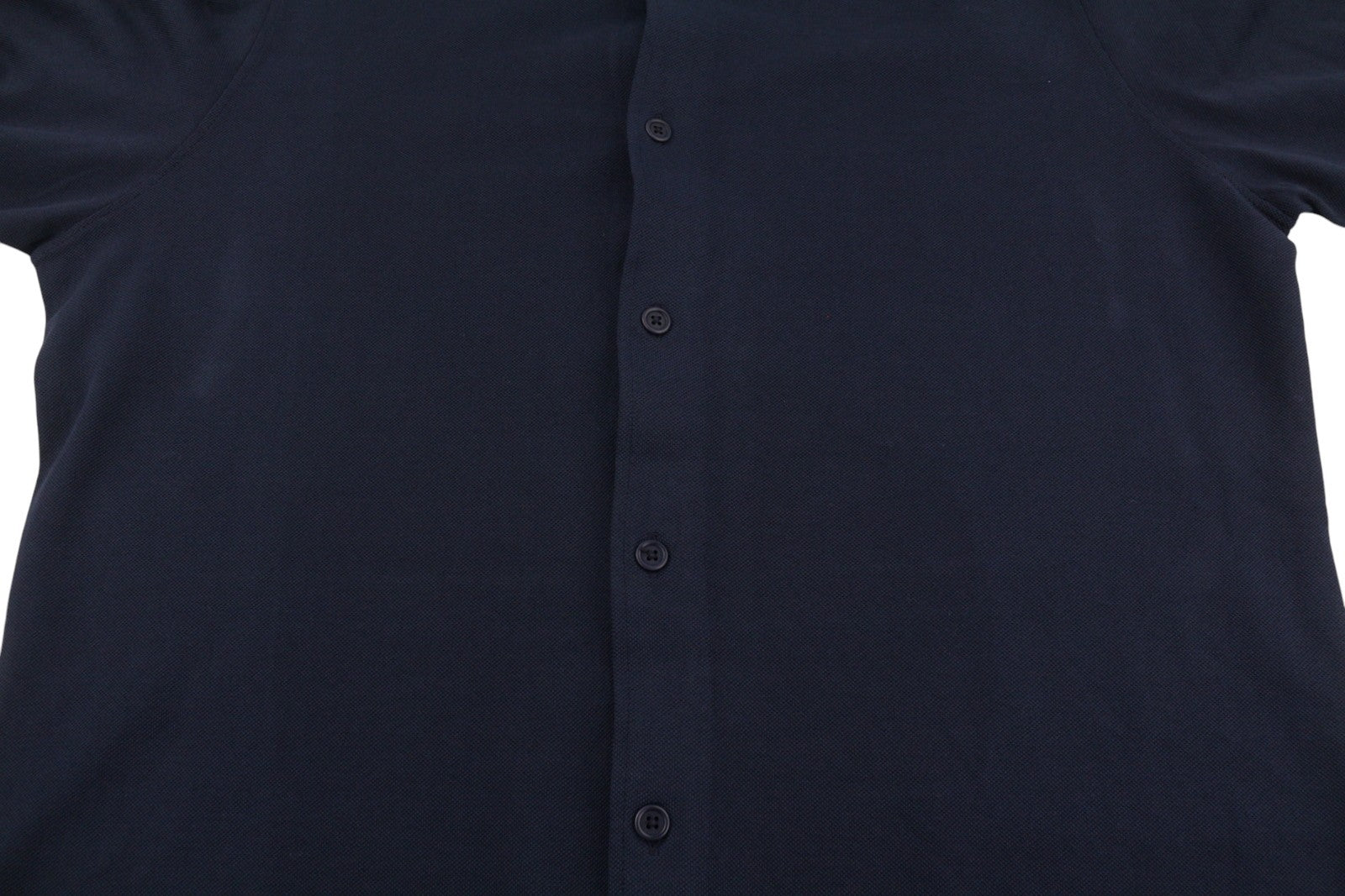 FILIPPO DE LAURENTIIS Men Shirt IT48 S Dark Blue Cotton Tricot Cutaway Neck