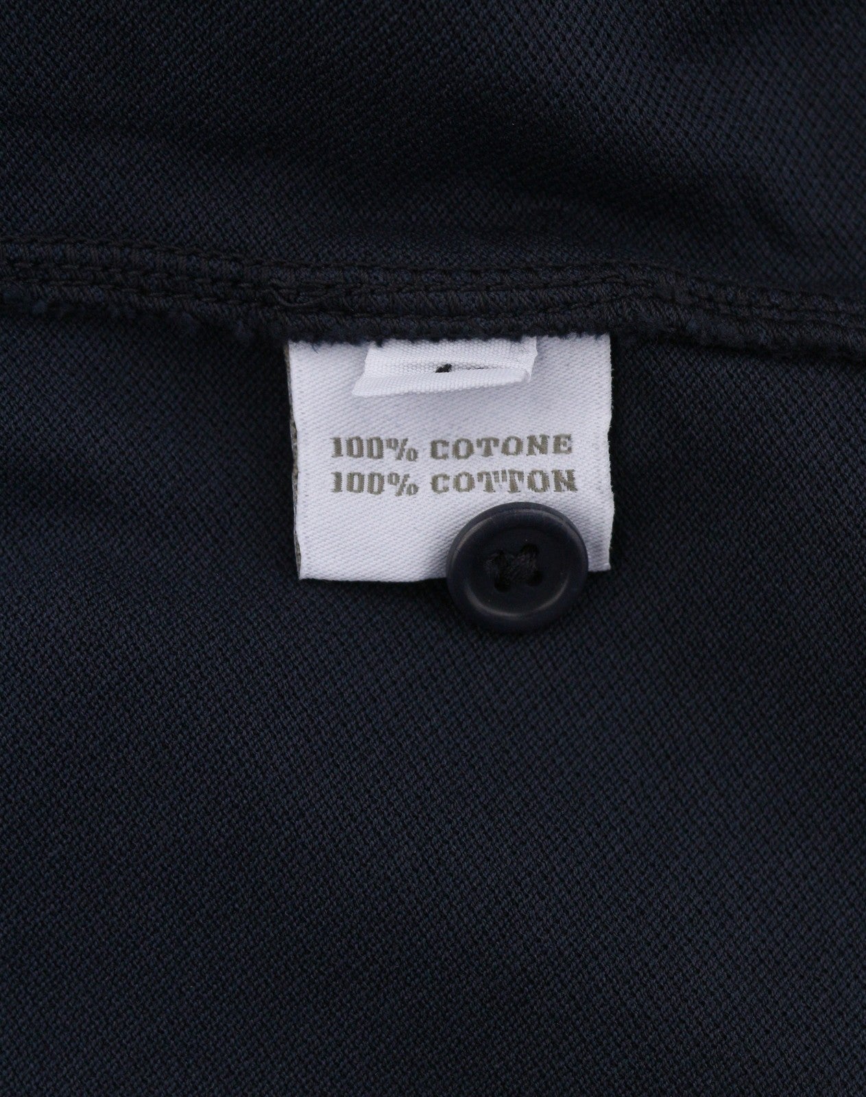 FILIPPO DE LAURENTIIS Men Shirt IT48 S Dark Blue Cotton Tricot Cutaway Neck