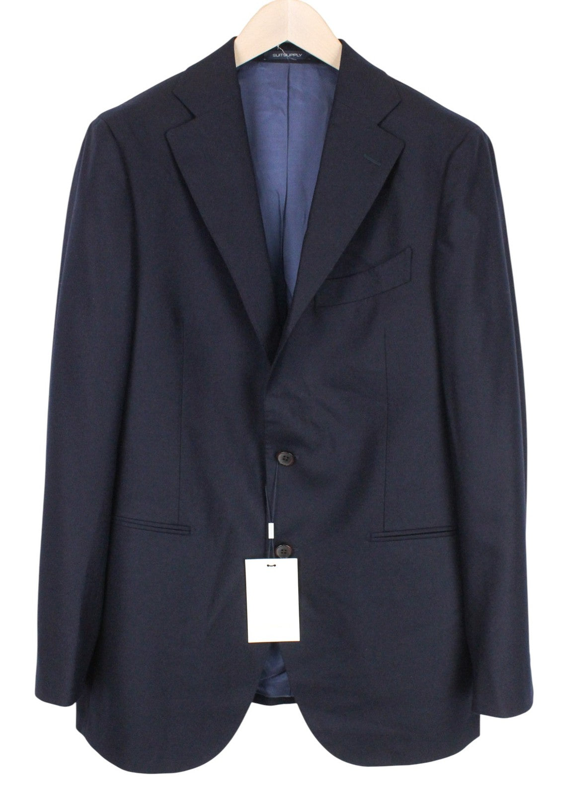 SUITSUPPLY La Spalla Men Suit UK42R Single-Breasted Pure Wool Navy Blue 2 Piece