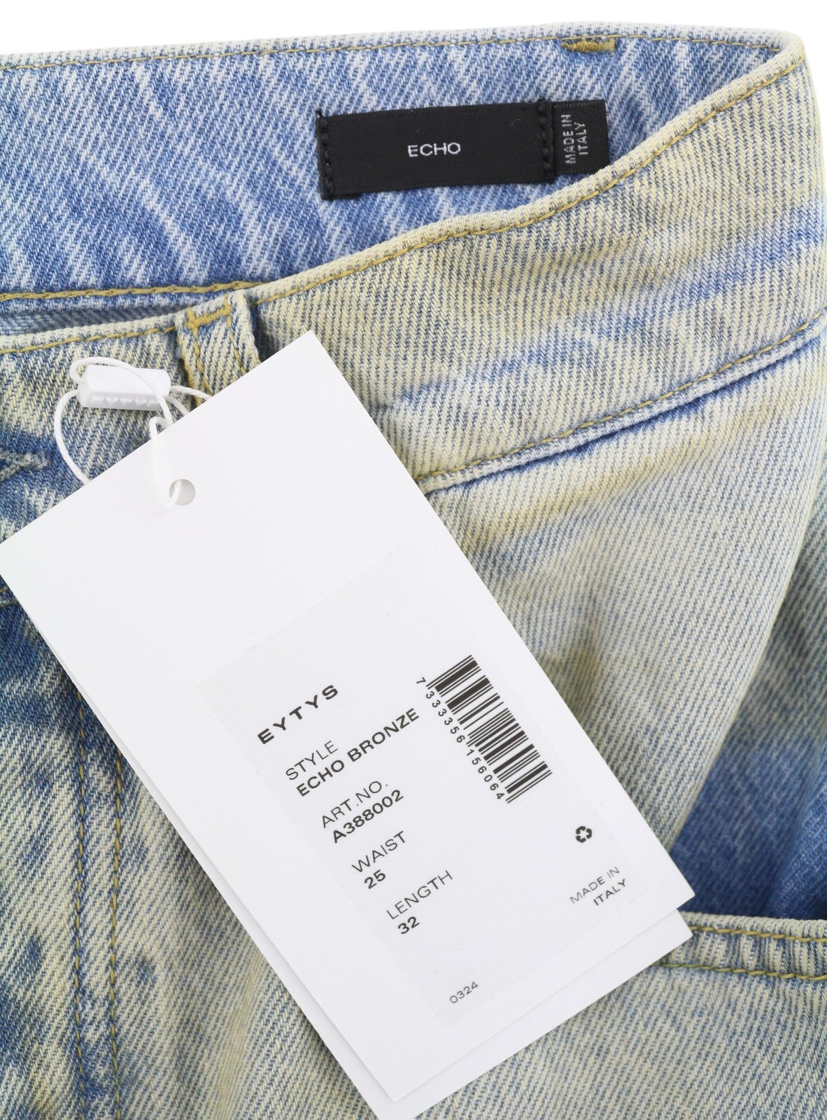 EYTYS Echo Bronze Unltra Baggy Fit Women Jeans W25/L32 Aged Look Unisex RRP370
