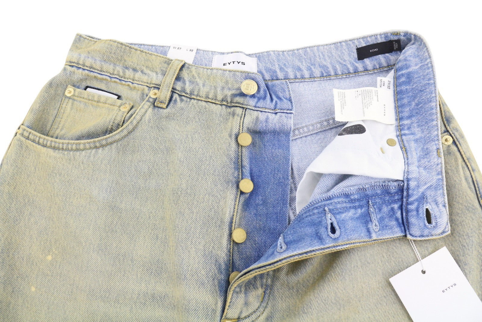 EYTYS Echo Bronze Unltra Baggy Fit Women Jeans W27/L32 Aged Look Unisex RRP370