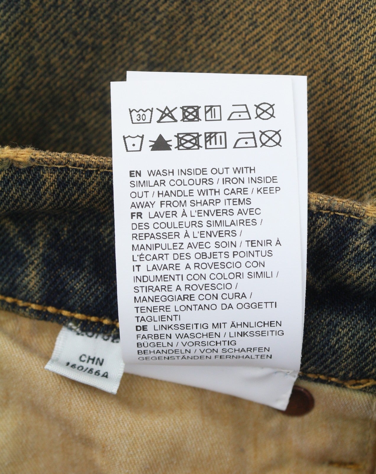 EYTYS Benz Rust Baggy Fit Women Jeans W25/L32 Orange Blue Washed Unisex RRP370