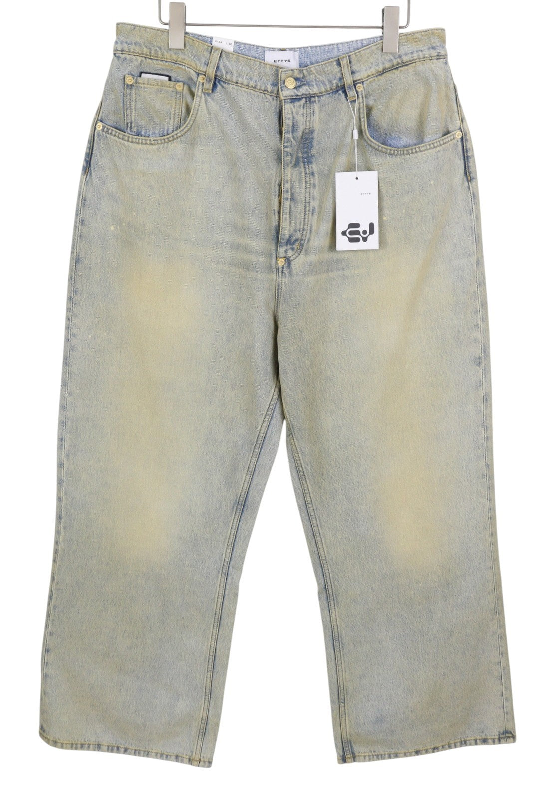 EYTYS Echo Bronze Unltra Baggy Fit Men Jeans W34/L32 Blue Aged Unisex RRP370