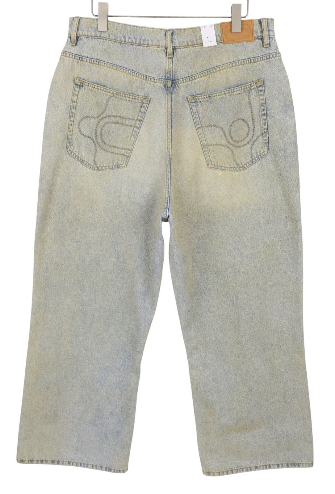EYTYS Echo Bronze Unltra Baggy Fit Men Jeans W34/L32 Blue Aged Unisex RRP370