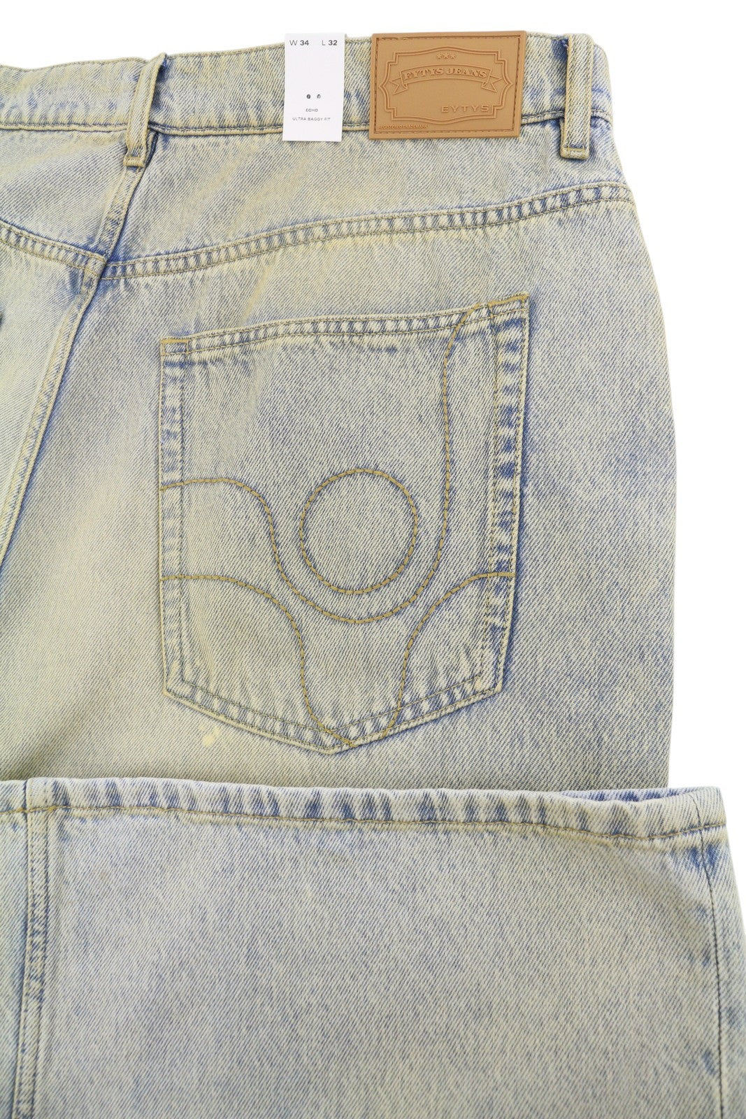 EYTYS Echo Bronze Unltra Baggy Fit Men Jeans W34/L32 Blue Aged Unisex RRP370