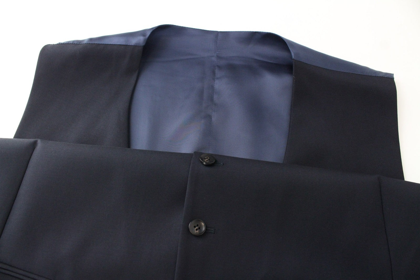 SUITSUPPLY Havana Blueline Men Suit UK54R Pure Wool Blue Classic Lined 3 Piece