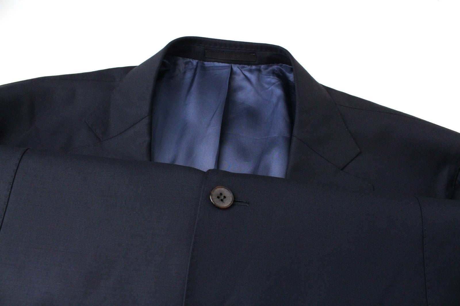 SUITSUPPLY Havana Blueline Men Suit UK54R Pure Wool Blue Classic Lined 3 Piece