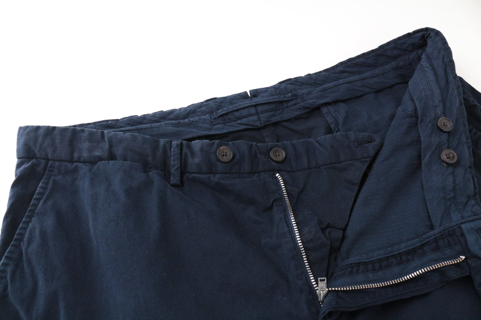 SUITSUPPLY Porto Novo Men Trousers UK40R Navy Cotton Stretch Lined Casual Chino