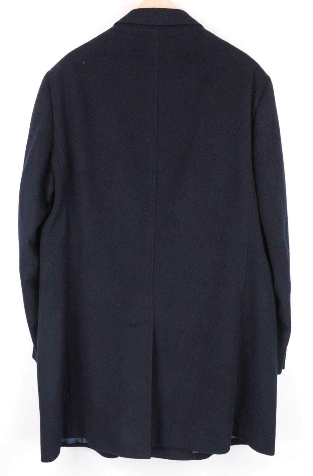 SUITSUPPLY Men Coat UK52 Navy Blue Single-Breasted Pure Wool Lined Notch Lapel